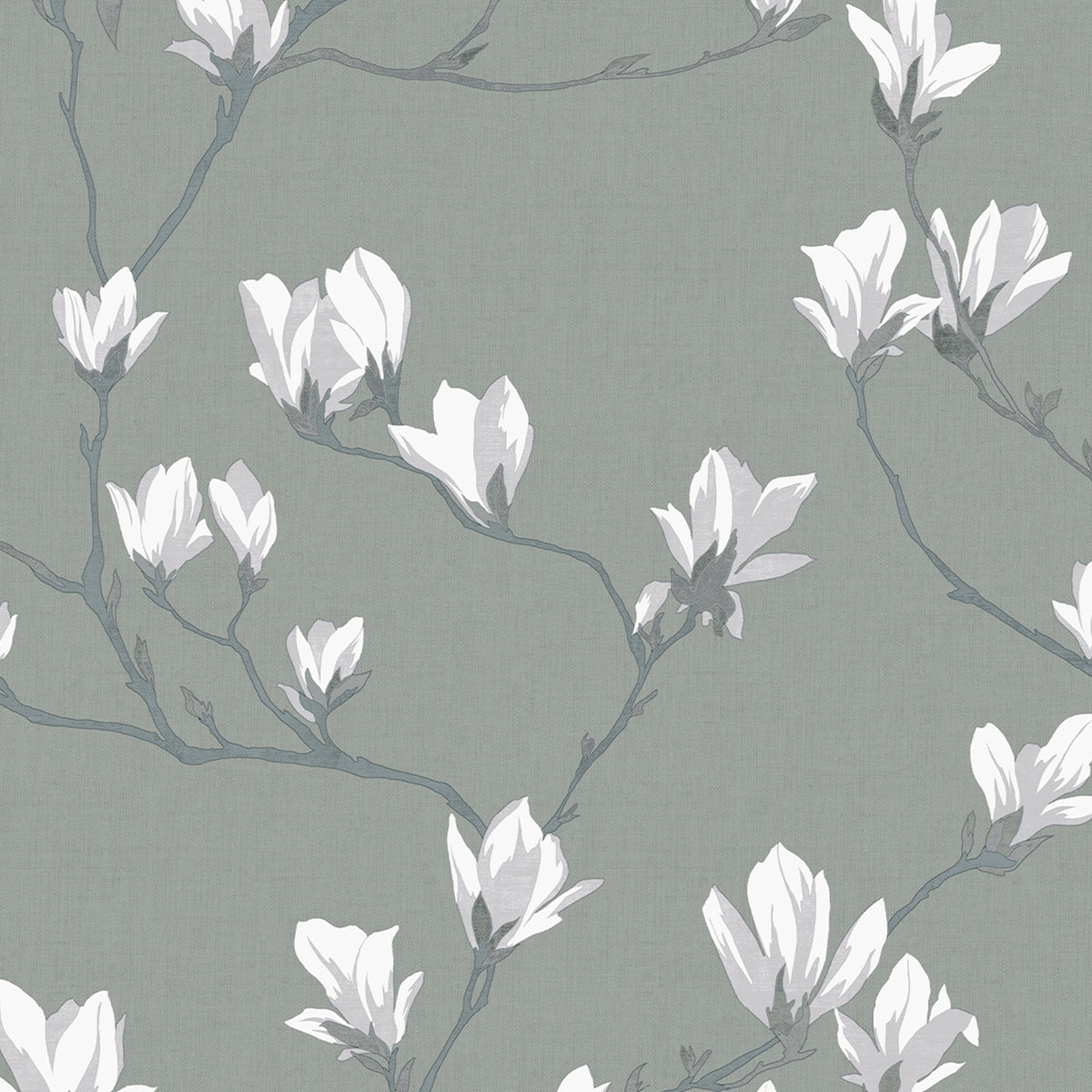Laura Ashley Vliesbehang - Magnolia Grove Slate - 10mx52cm