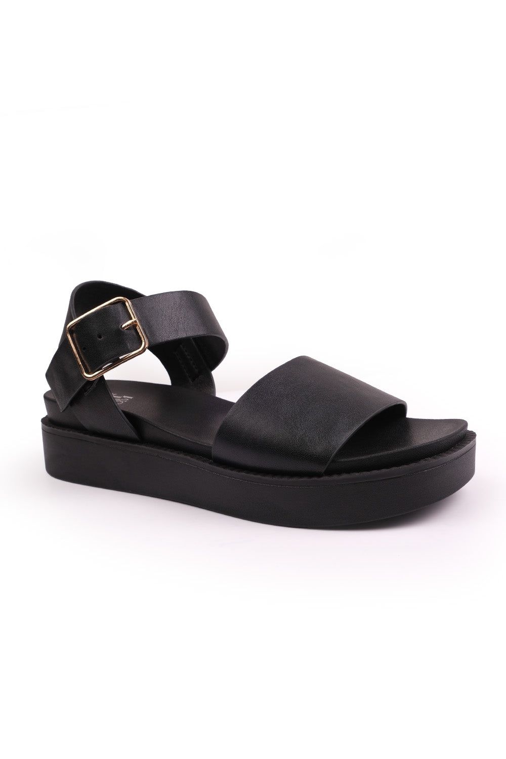 Where's That From Phoenix' Wide Fit Classic Flat Sandals With Strap And Buckle Detail