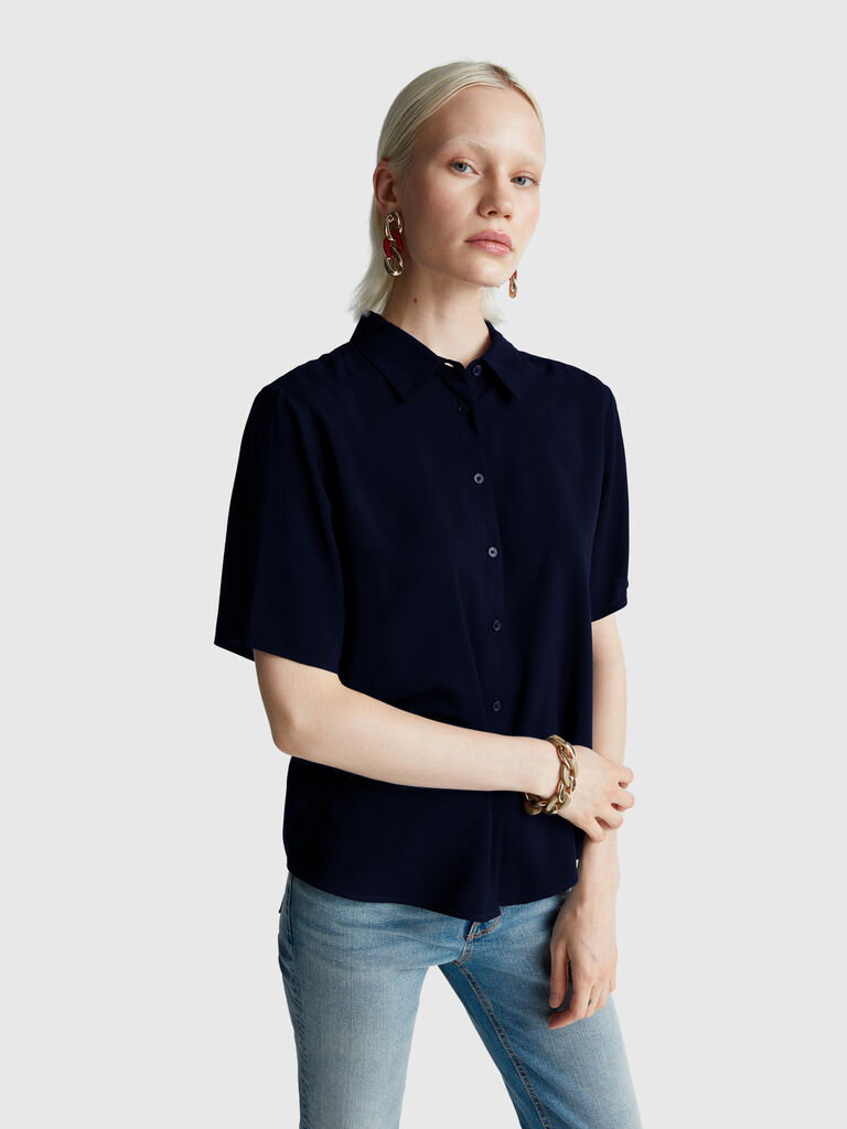 3/4 sleeve shirt in viscose