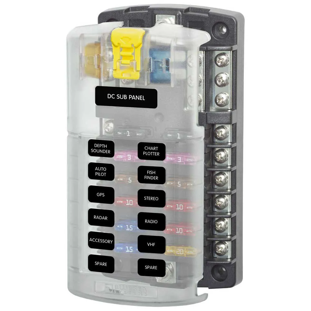 Blue Sea Systems ATO Fuse Block 12 Position Adapter