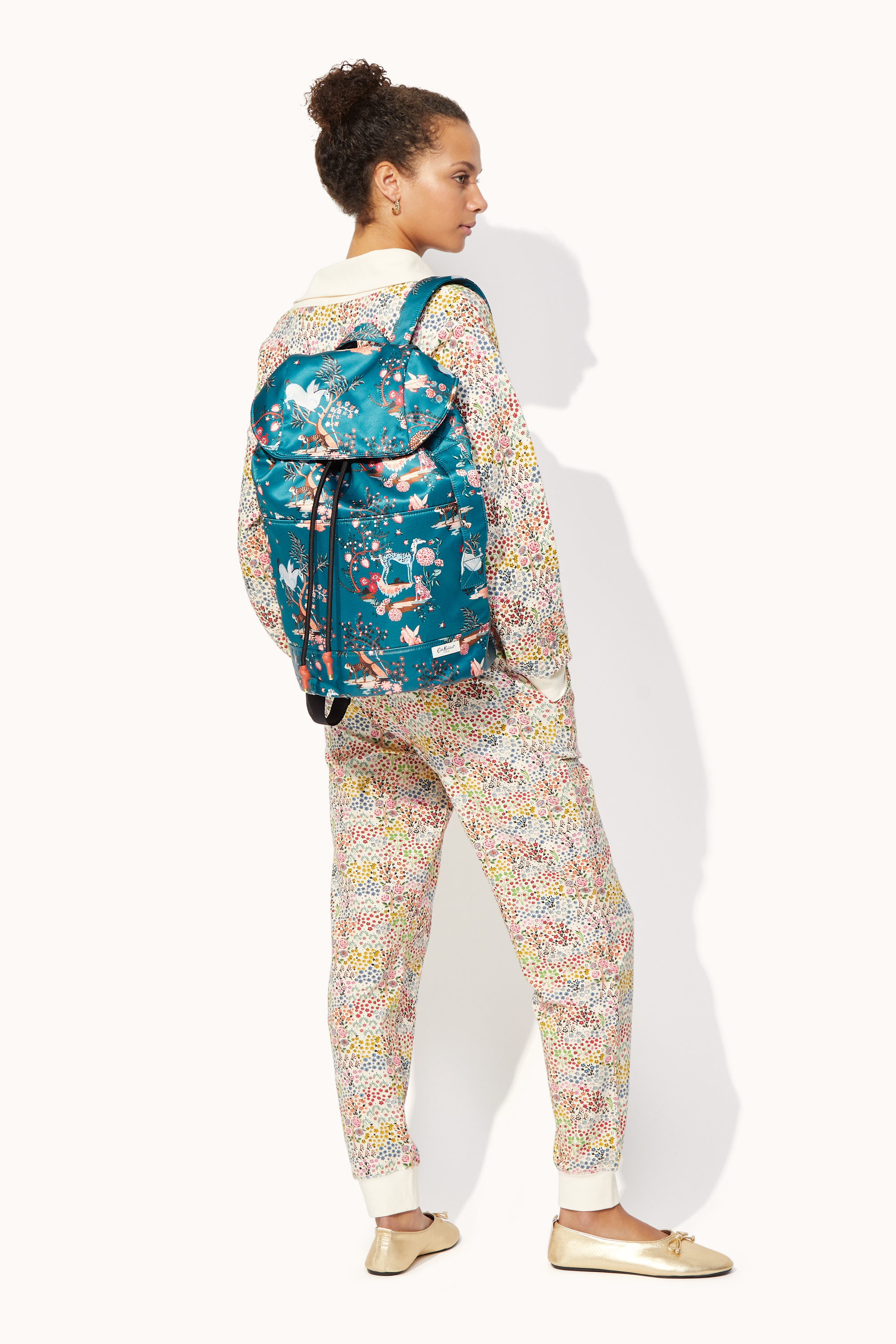 Painted Kingdom Recycled Satin Duffle Backpack