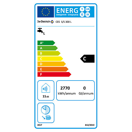 Chauffe eau électrique Vertical Sol De Dietrich Stéatite 300 L