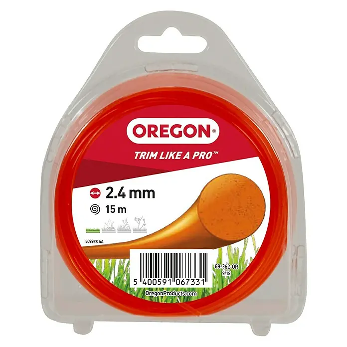 TRIMMERTRÅD OREGON 15X1,3MM KLAR