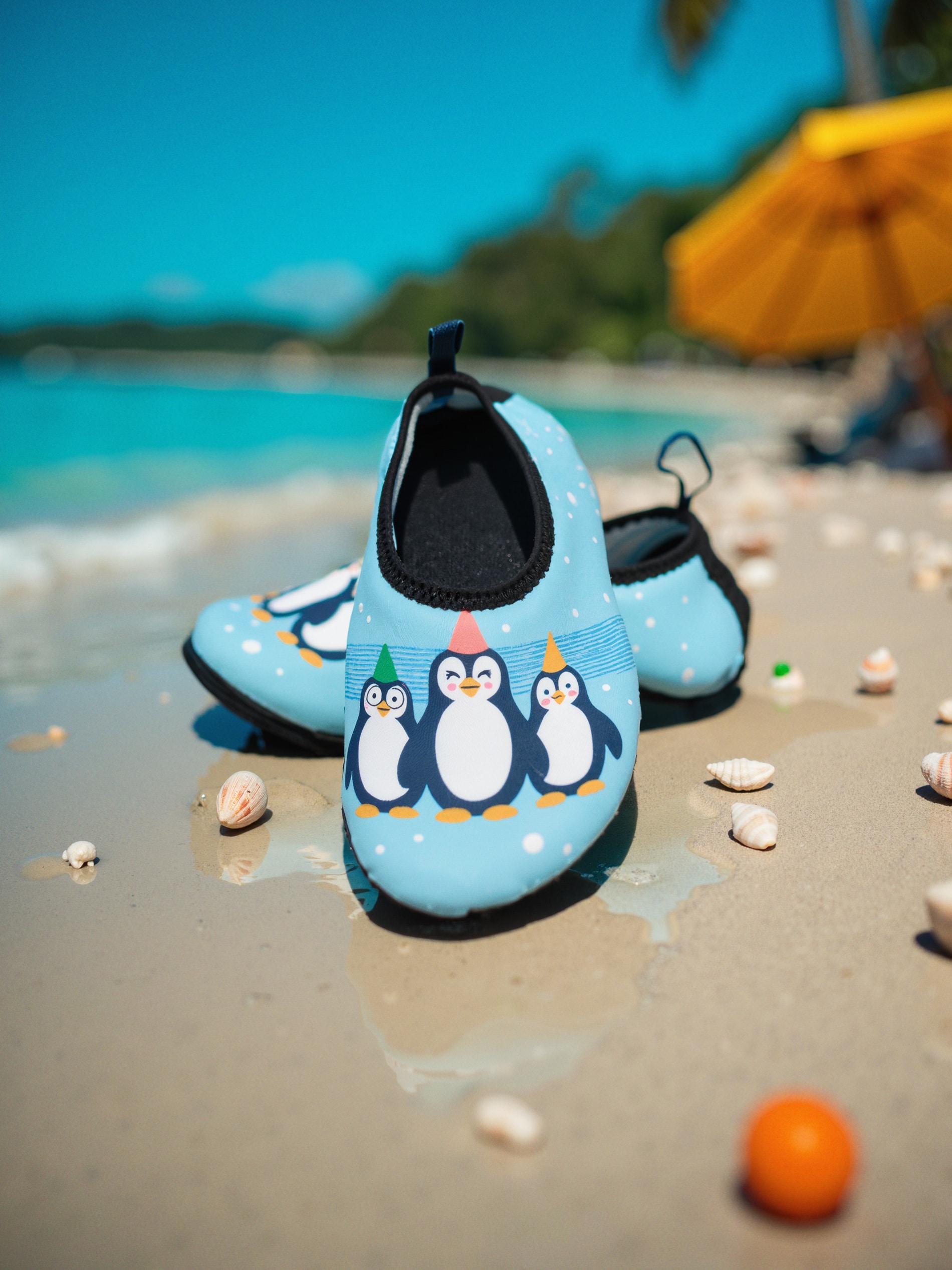 Buty plażowe z motywem pingwinów