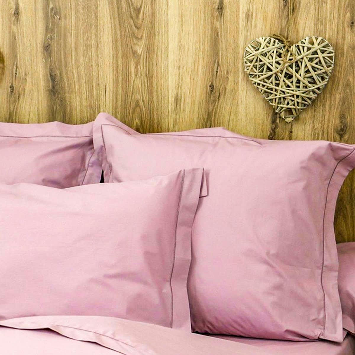 PARURE HOUSSE DE COUETTE DESIREE - Parure housse de couette percale 200 fils en coton violet 200x200 cm