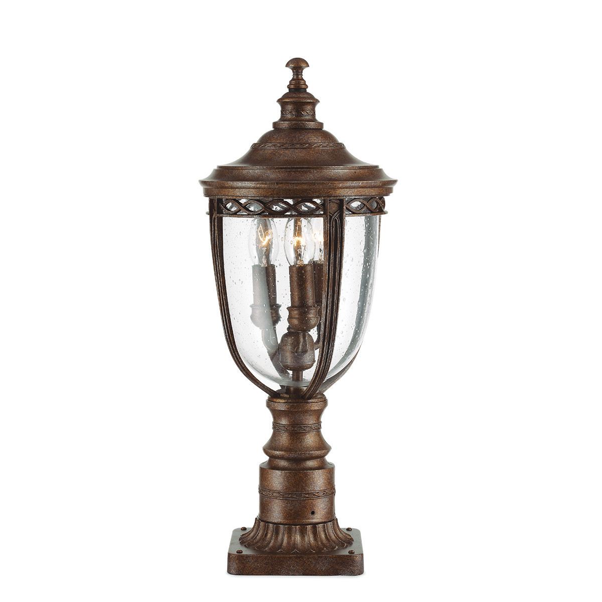 Lampa ogrodowa brąz English Bridle wys:55,3 cm 3xE14x60W IP44 Feiss