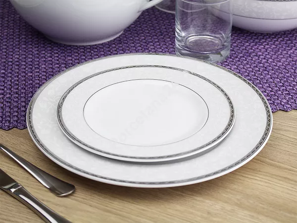 Serwis obiadowy na 12 osób (42 el.) Waza - Classic WA-99 Platyna