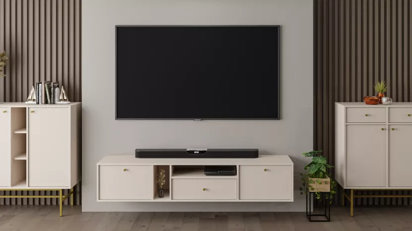 Szafka RTV wisząca do salonu Sakai 4 2K 1S T313 Beżowy