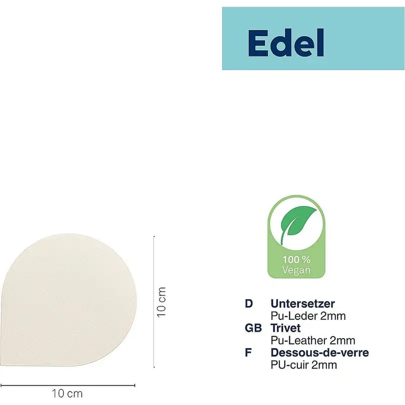Glasuntersetzer 4er-Set Edel