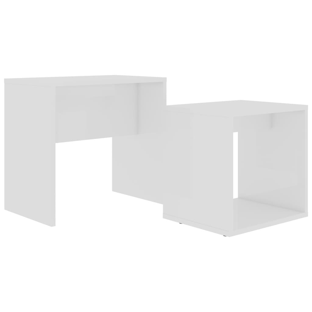 Stolik Kawowy Ława Stół Biały 48x30x45 Półka Do Salonu Do Pokoju