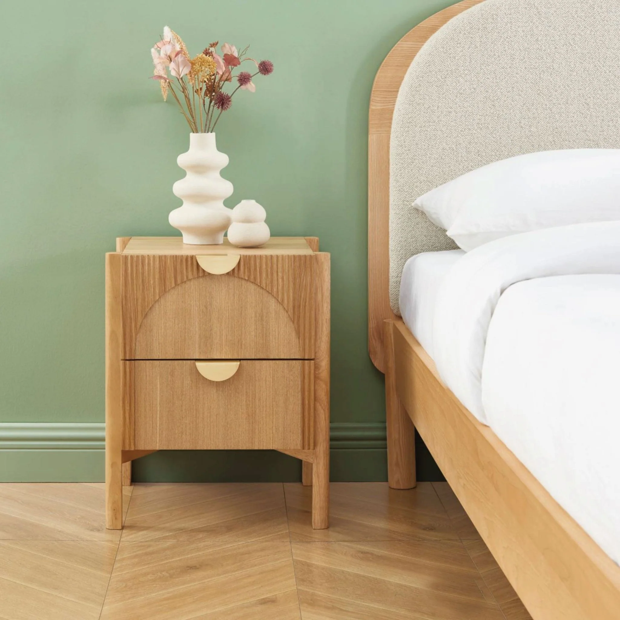 Mesa de Cabeceira com Duas Gavetas TUNES