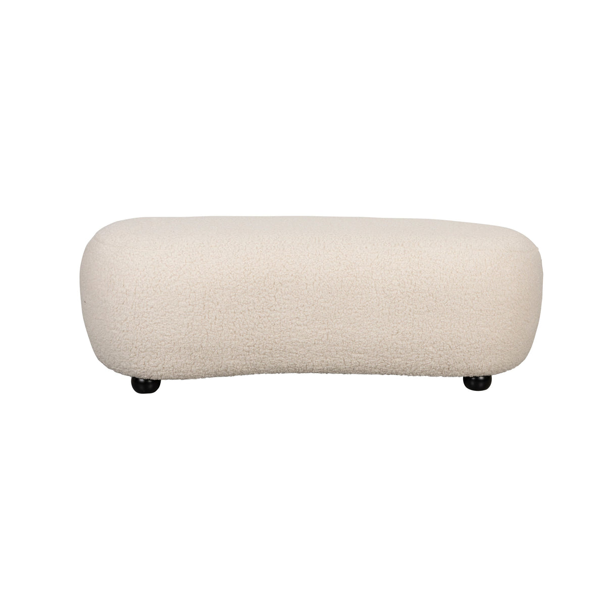 Housecraft Living Noxx Hocker Teddy stof Wit