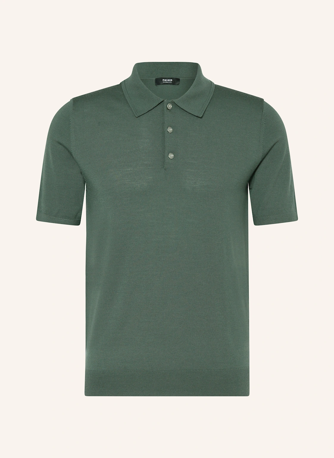 REISS Strick-Poloshirt MANOR aus Merinowolle