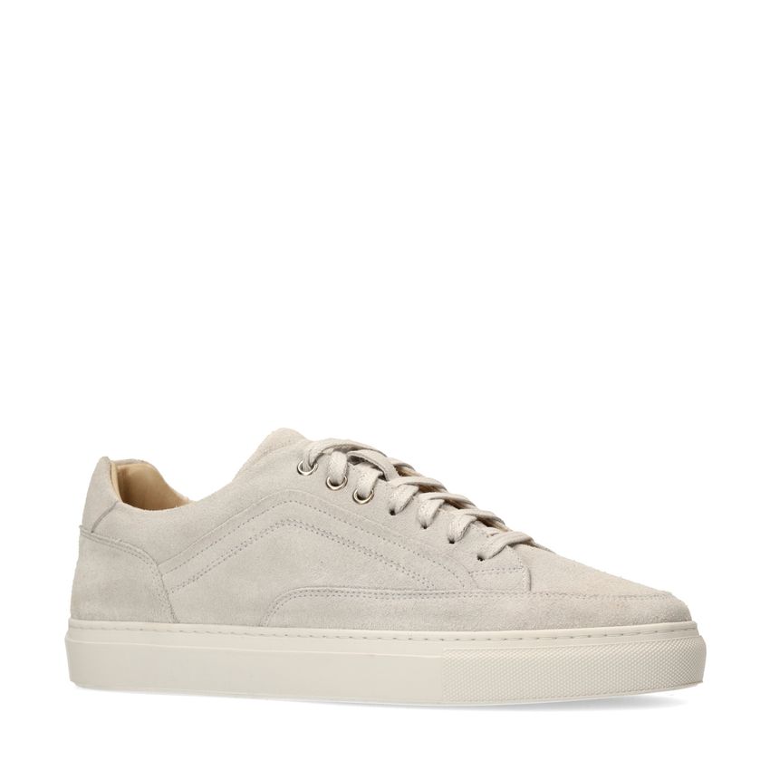 Manfield Off white suède sneakers
