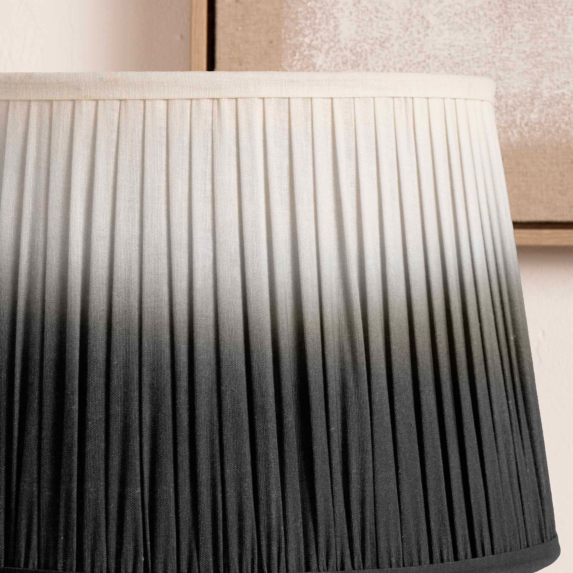 Ruma Black Ombre Pleated Tapered Lamp Shade for Table Lamps