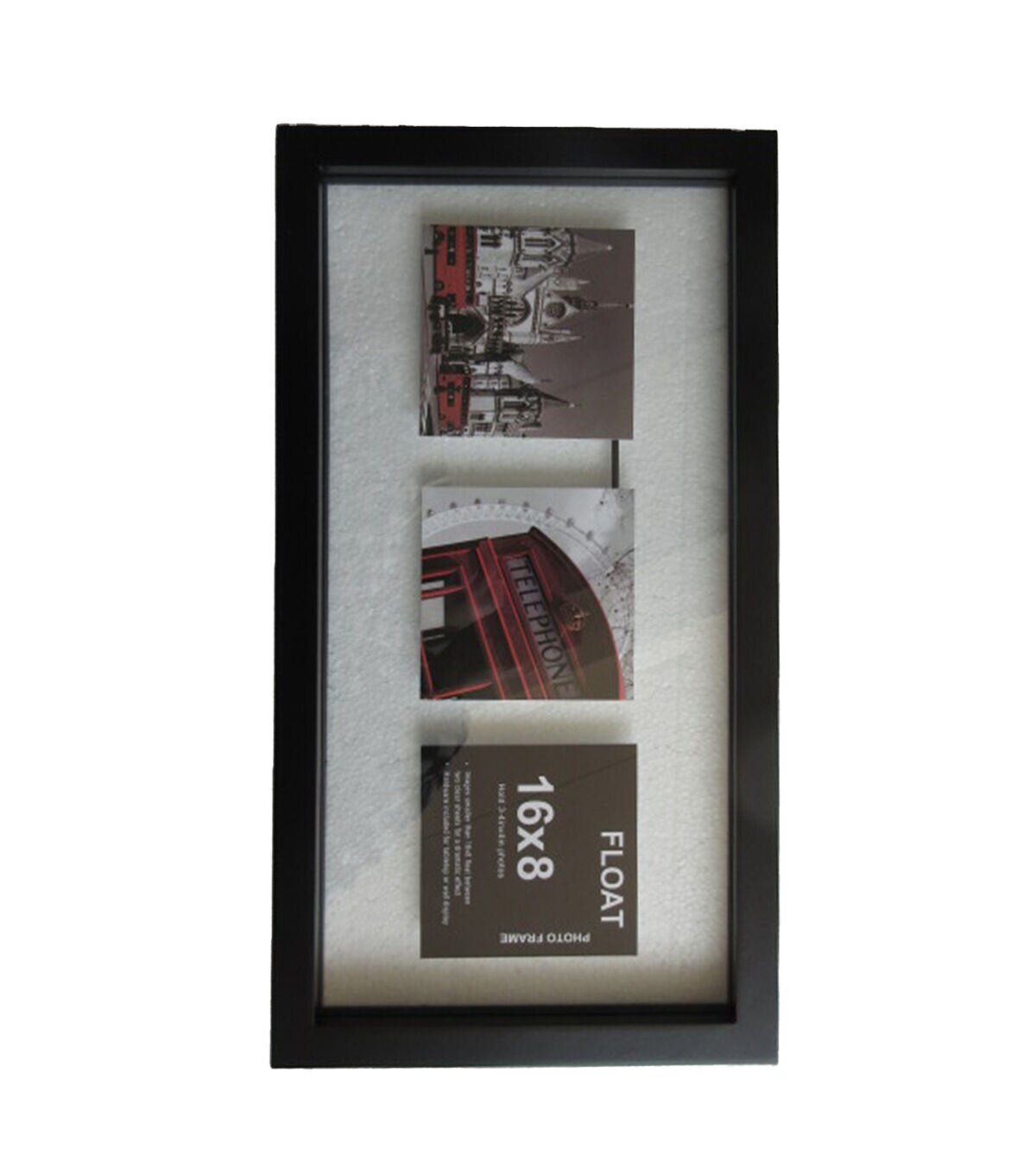 Innovative Creations 8 x 16 Black Wood Float Photo Frame