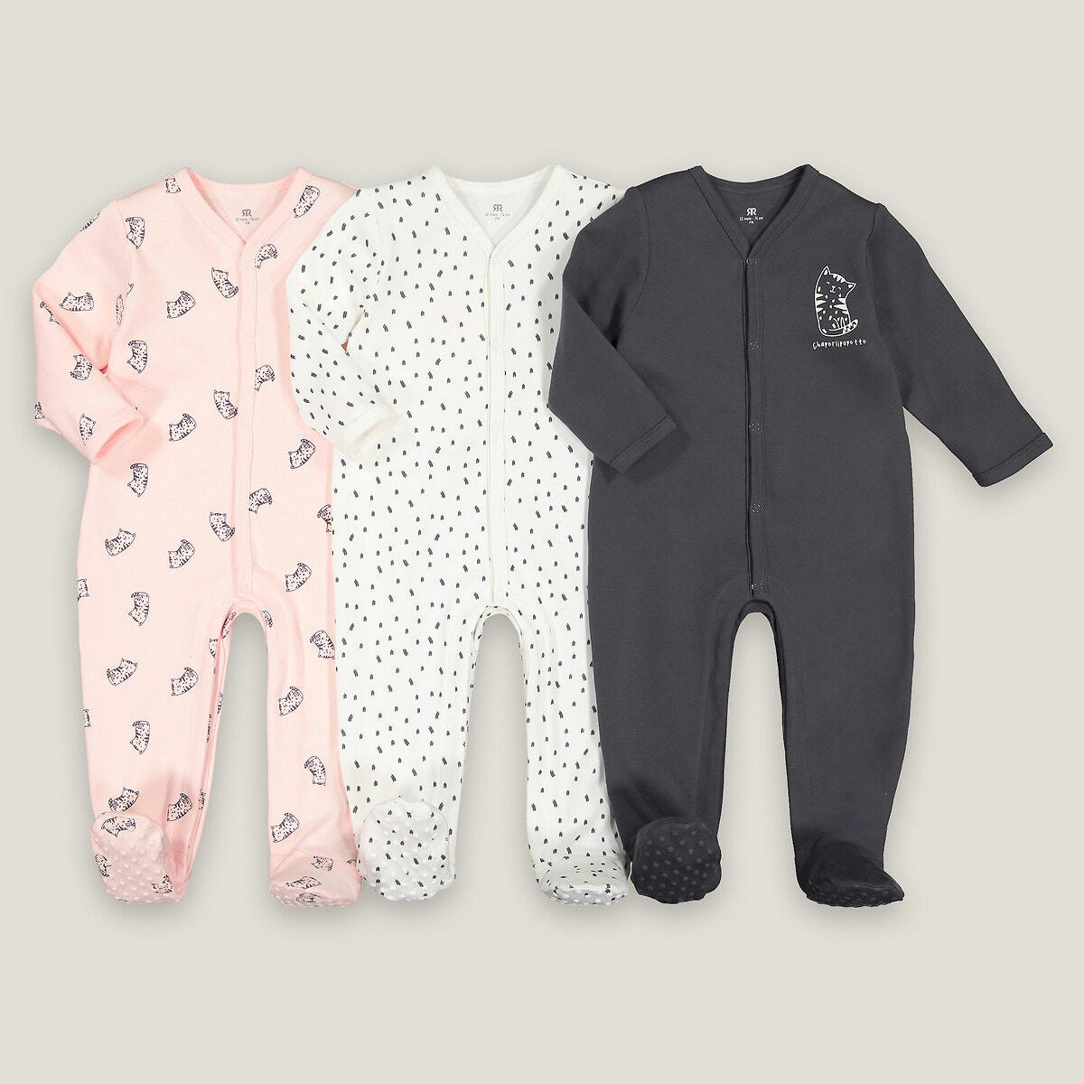 Lot de 3 pyjamas 1 pièce