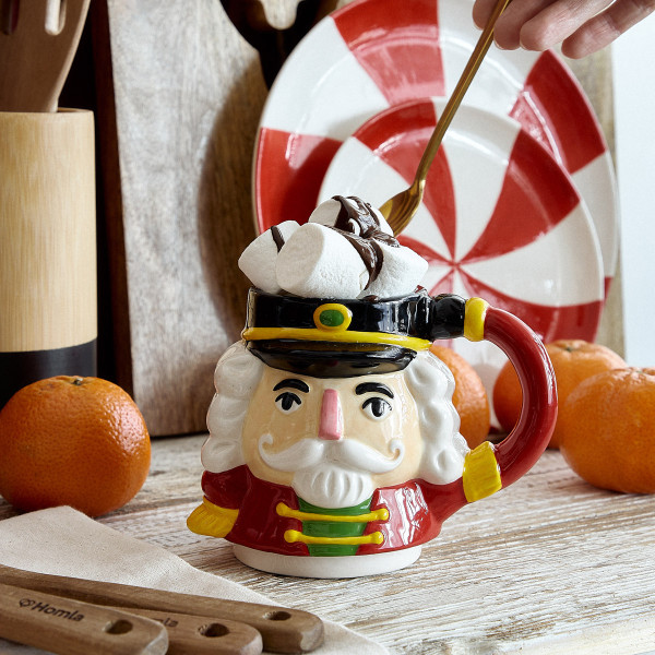 Kubek NUTCRACKER SHAPE dziadek siwy 0,4 l HOMLA