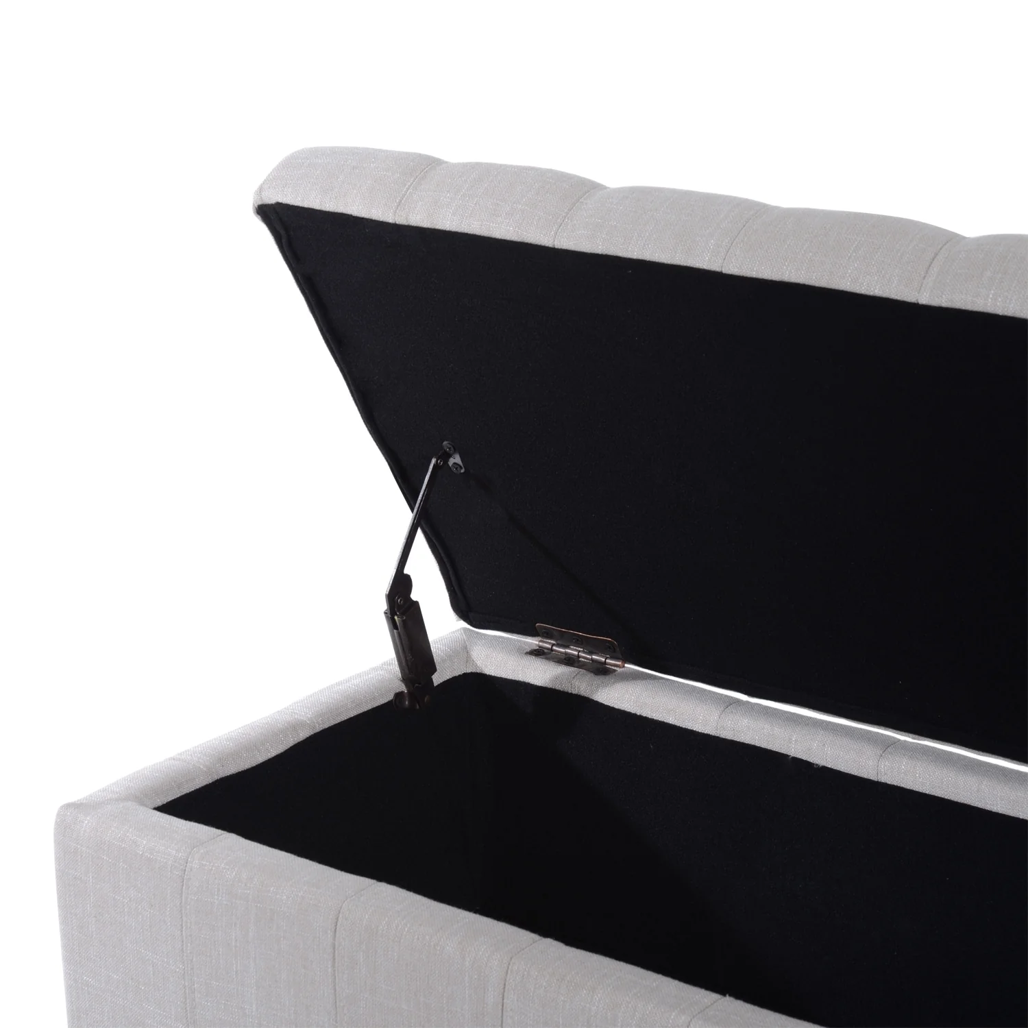 HomCom 42 Fabric Tufted Storage Ottoman Bench - 17*41.5*19.5