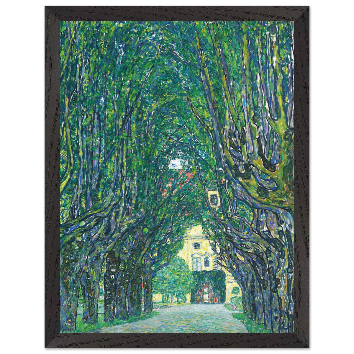 Artfulprints Poster met Lijst Gustav Klimt - Avenue of Schloss Kammer Park  - 30x40 cm - Groen