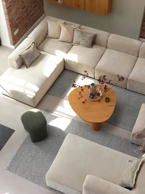 Pyntepude HORNFIOL 45x45 chenille beige