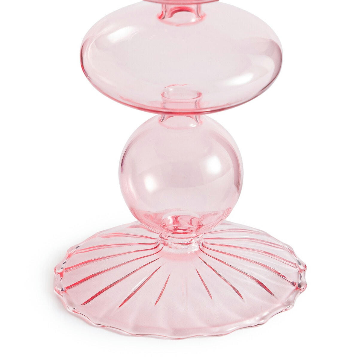 Bougeoir en verre H27,3 cm, Chilava