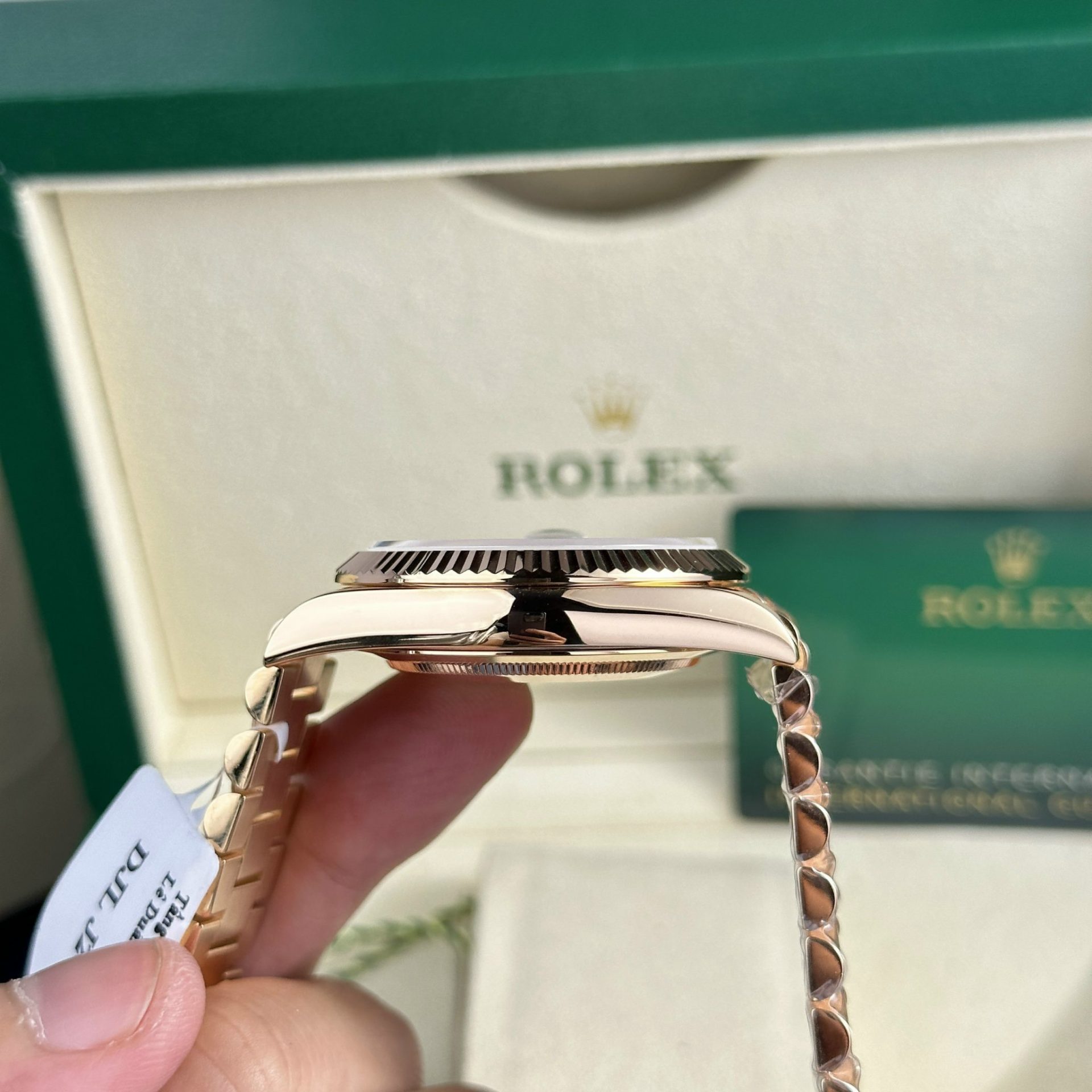 Rolex Day-Date 228235 RG Plated Eisenkiesel Dial CZ Diamonds 40mm Super Clone