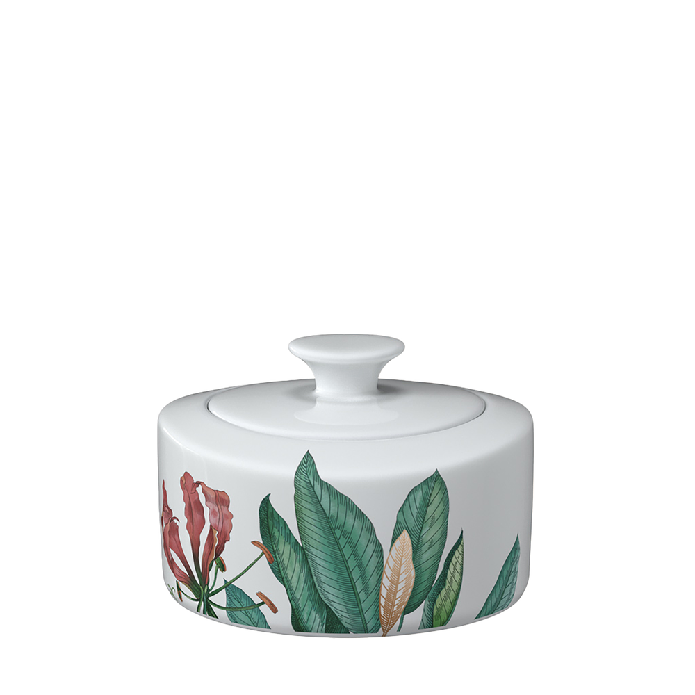 Avarua Sugar bowl - Multi-colored, 9.9 oz, Premium Bone Porcelain