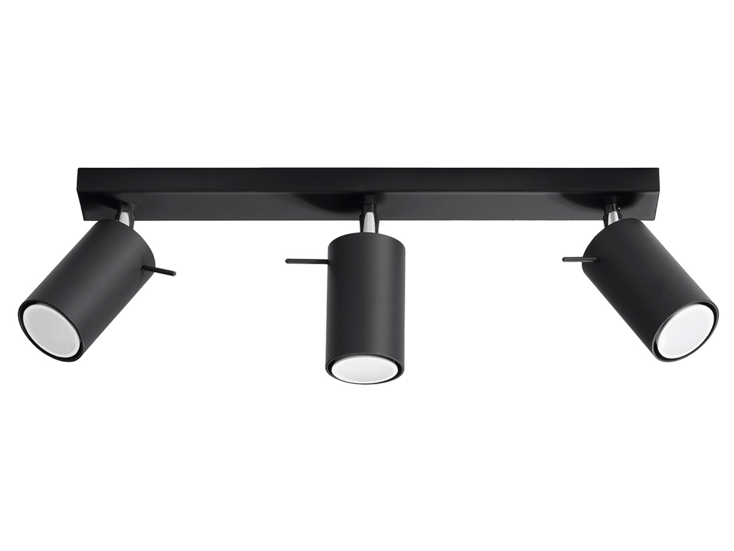Lampa sufitowa Ring 3 -punktowy spot stalowy czarny