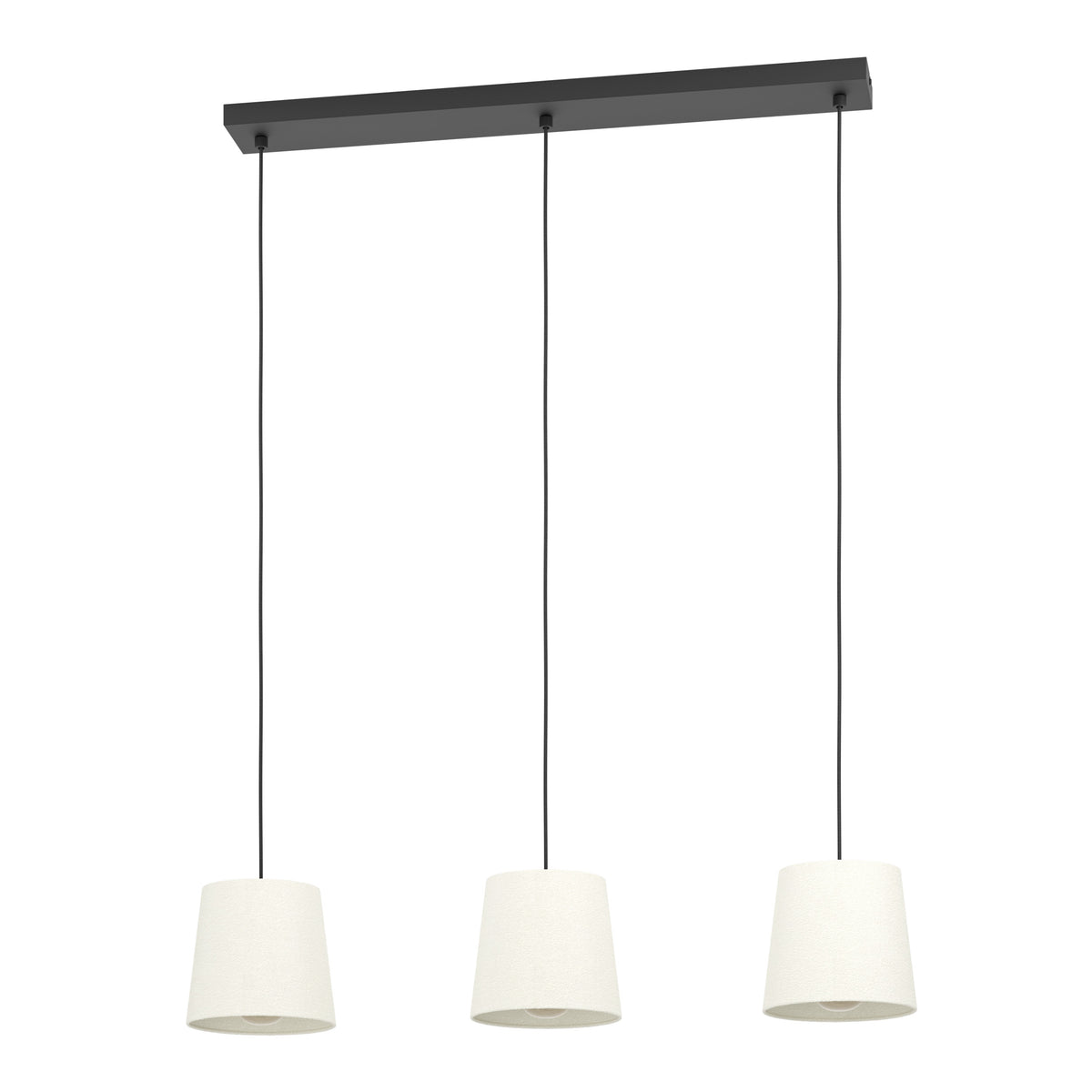 EGLO hanglamp Febres - e27 - textiel - zwart/wit