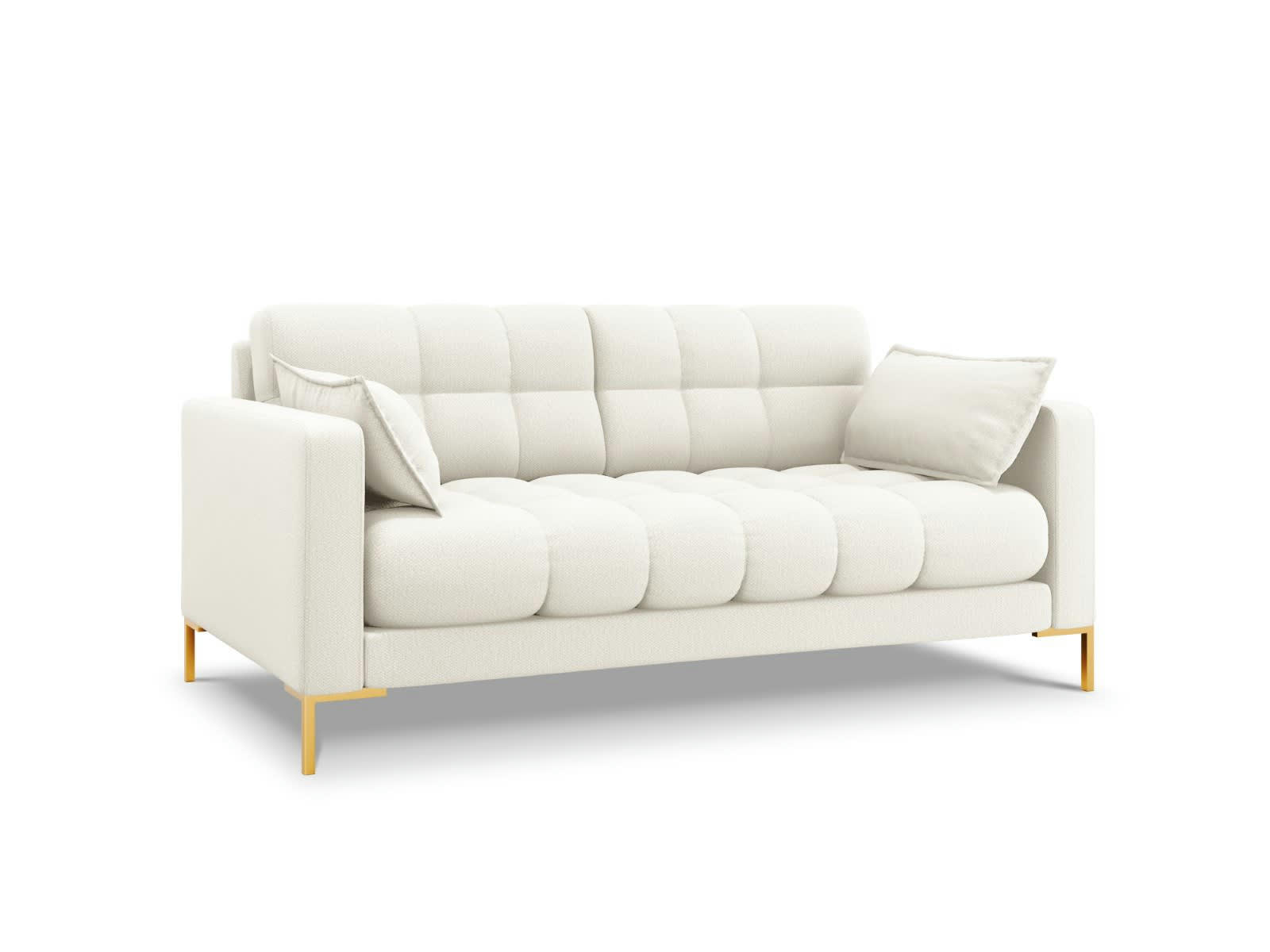 MAMAIA - Canapé 2 places en tissu structurel beige clair