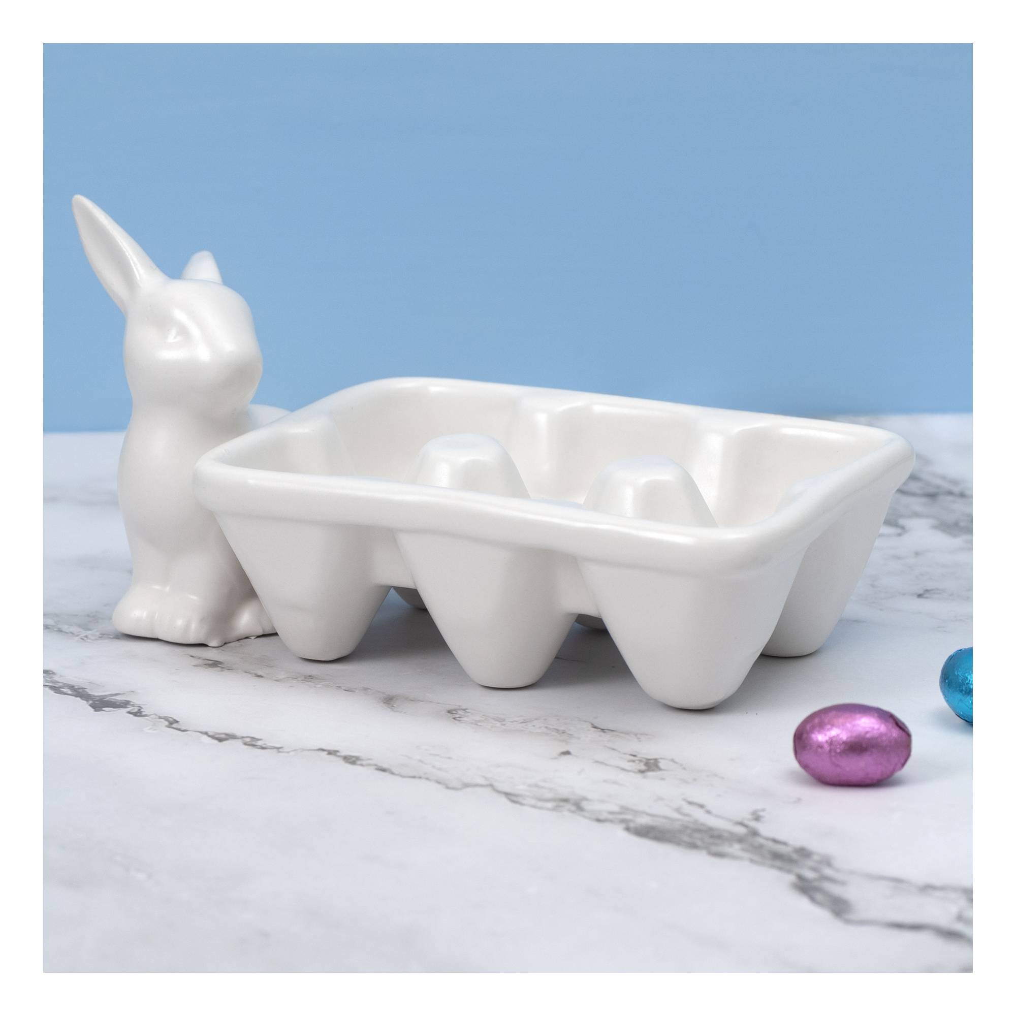 Ceramic Bunny Egg Tray 19cm