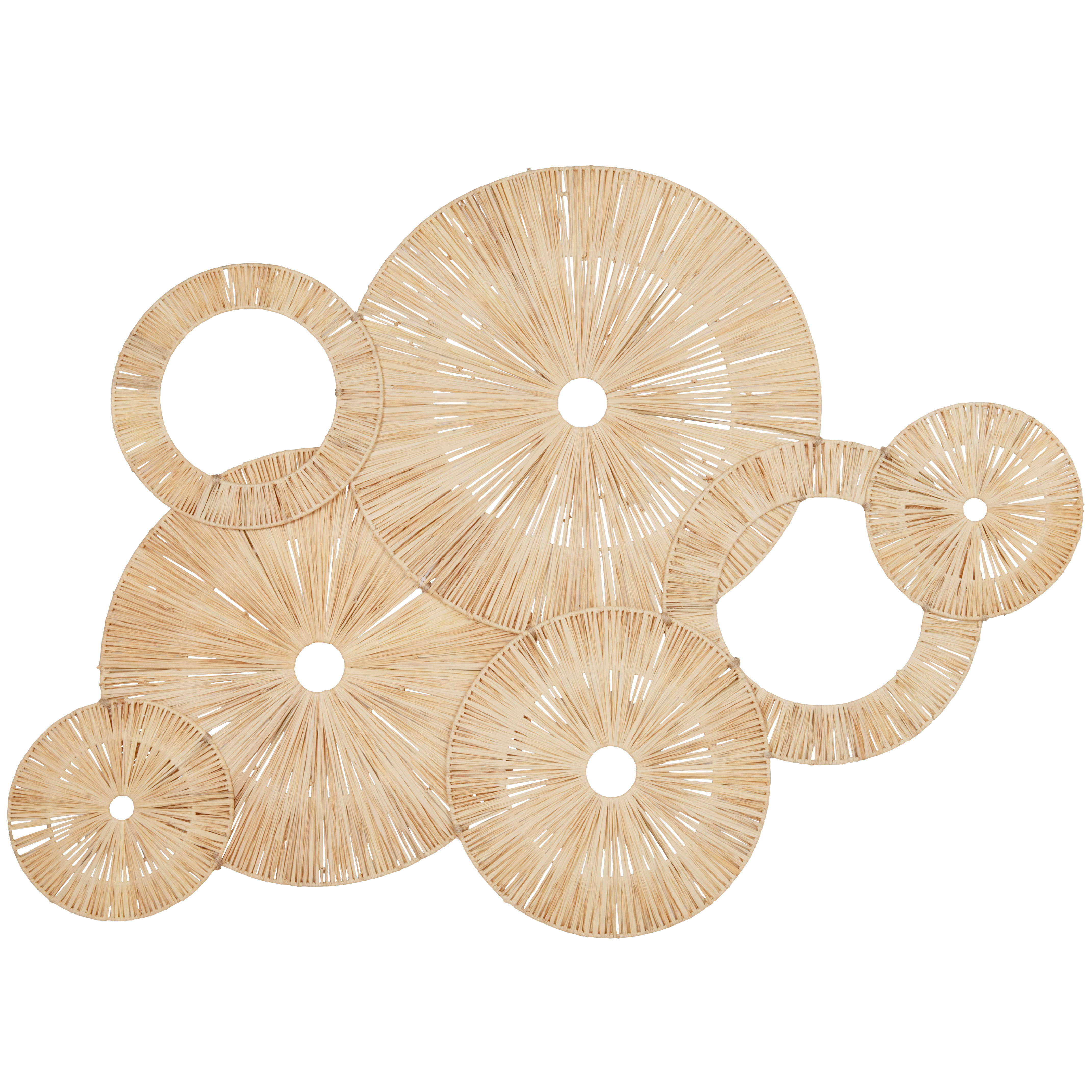 QANDALA - Déco murale en raphia tissée 104x72