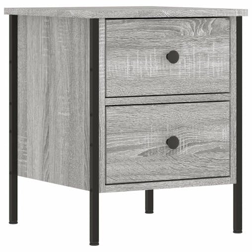 NNEVL Bedside Cabinets 2 pcs Grey Sonoma 40x42x50 cm Engineered Wood