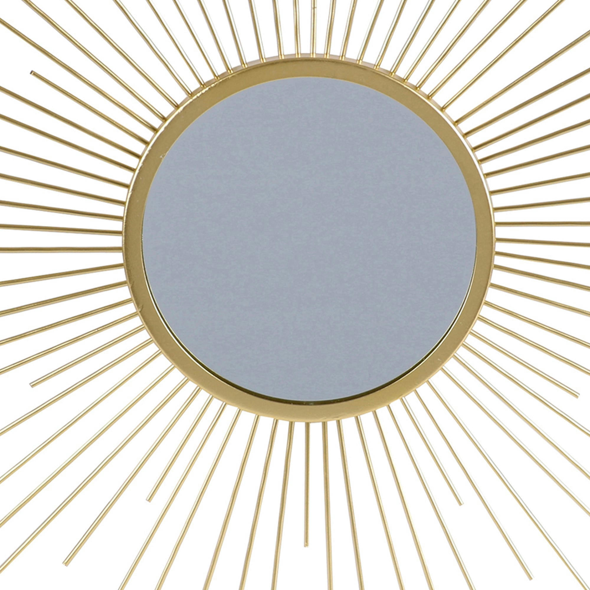 - Miroir rond soleil métal doré 60cm
