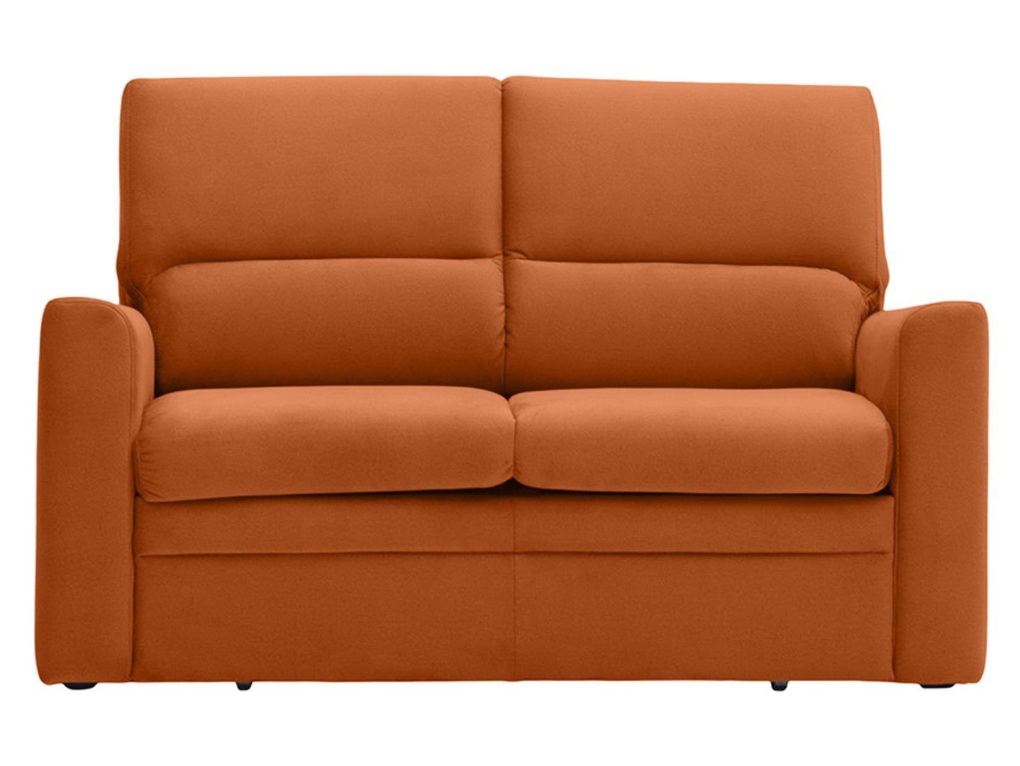 Sofa dwuosobowa Fulla rozkładana z pojemnikiem pomarańczowa
