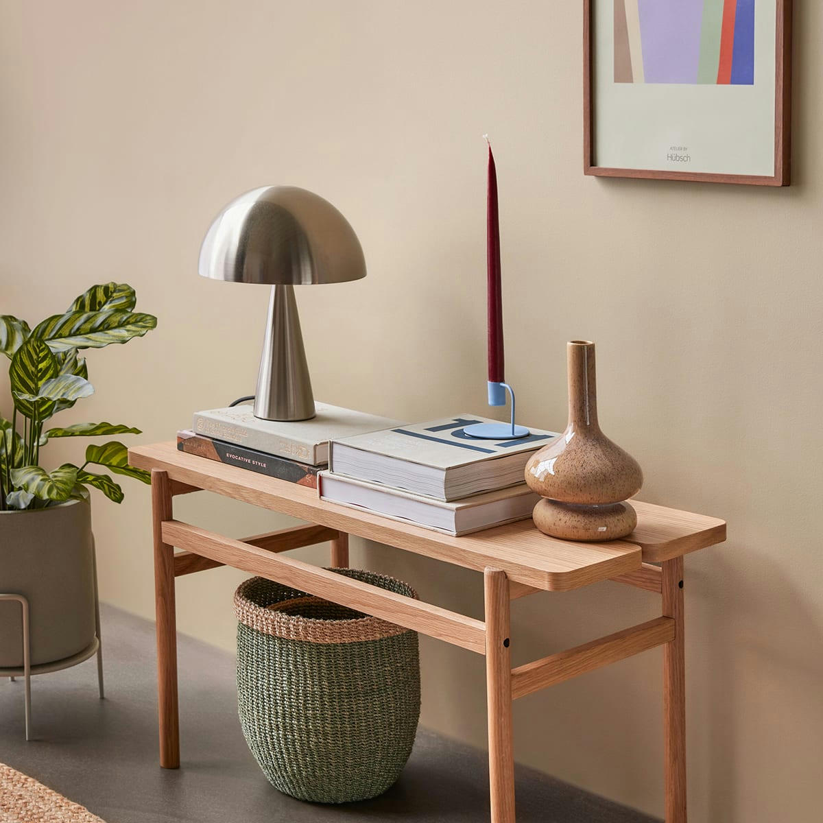 MOSS - Panier en abaca vert (x3)