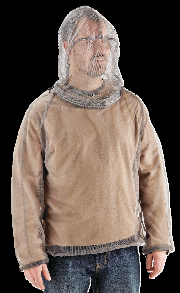 Bushline Adult Ultra Light Fine Mesh Bug-Resistant Jacket w/Bag, for Camping/Fishing/Hiking