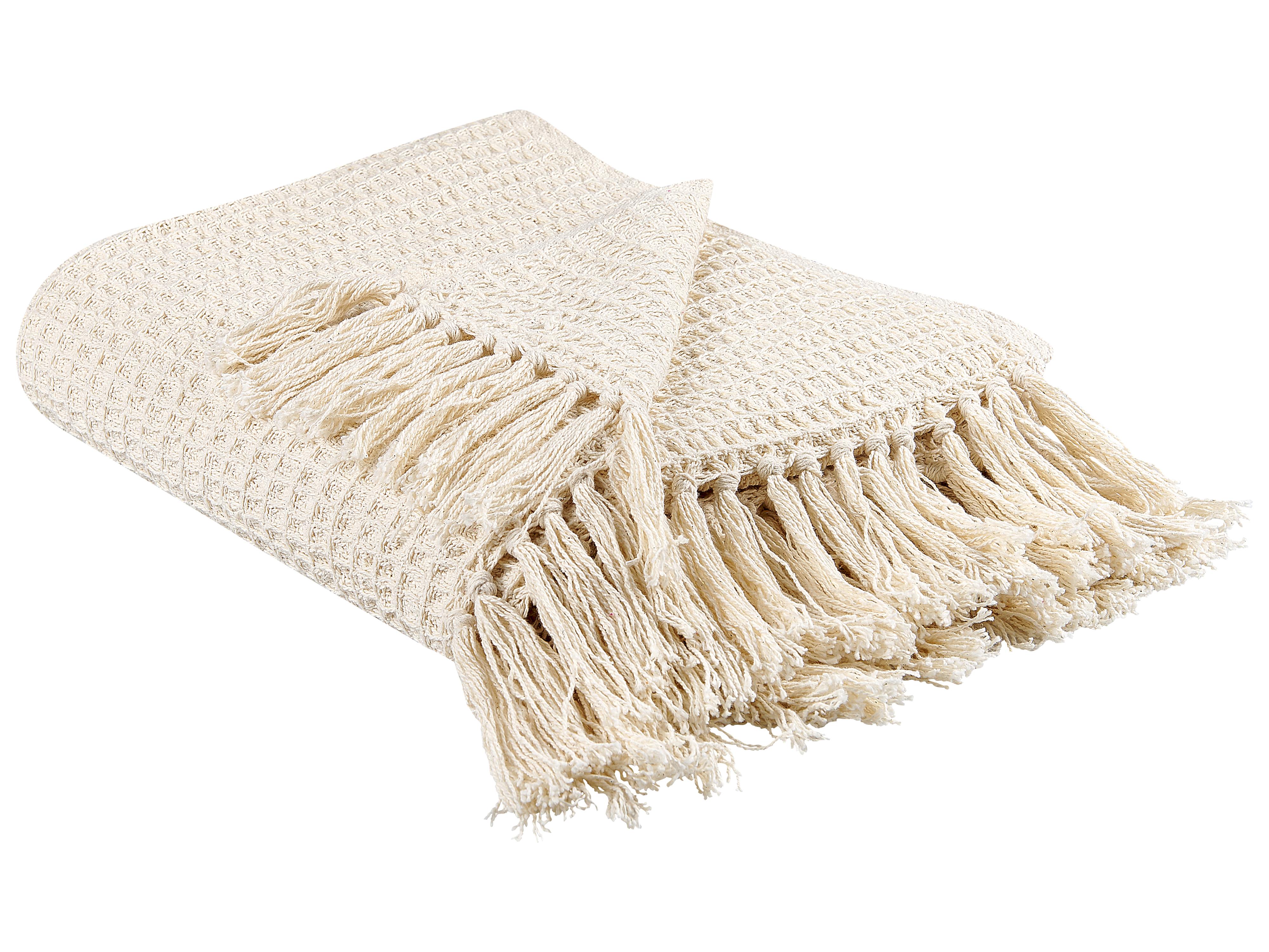 Blanket MALU Cotton 125 x 150 cm Light Beige
