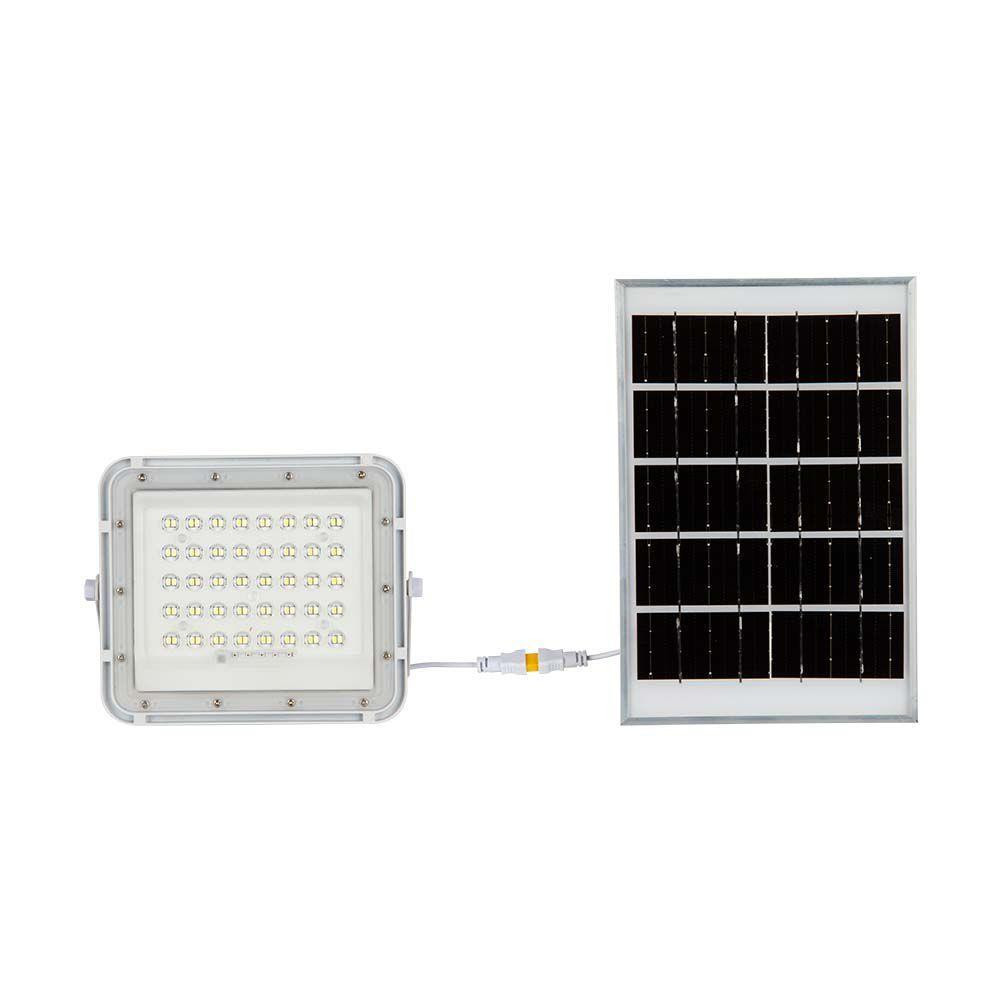 Naświetlacz LED Solarny V-TAC 10W Pilot Timer, IP65 Biały 6400K 800lm