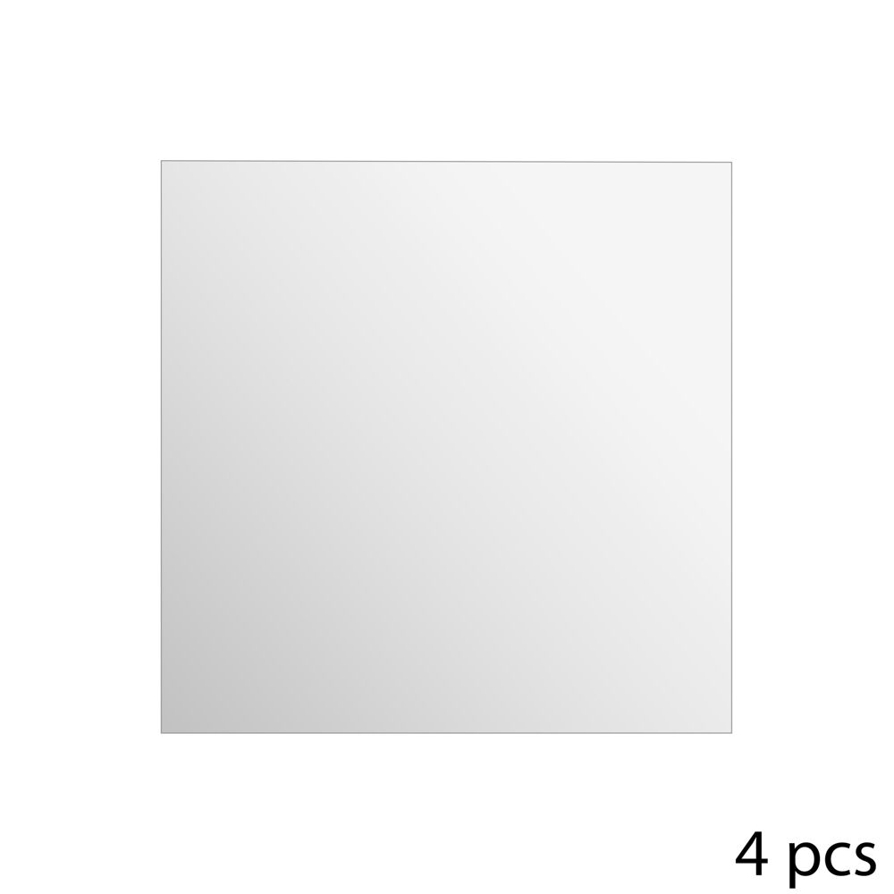 Conjunto de 4 espelhos adesivos quadrados