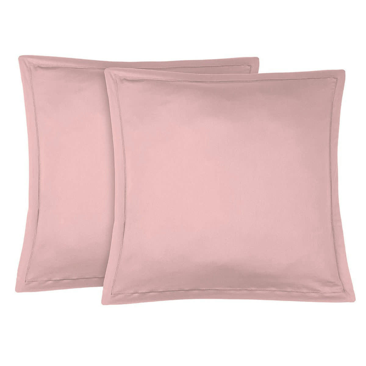 JULIA - Taie d'oreiller (x2) satin de coton  65x65 rose