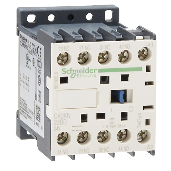 Ca3kn22bd Schneider - Contacteur Tétrapolaire - 2no 2nf - 10a - Bobine 24vcc - Vis - Ca3kn