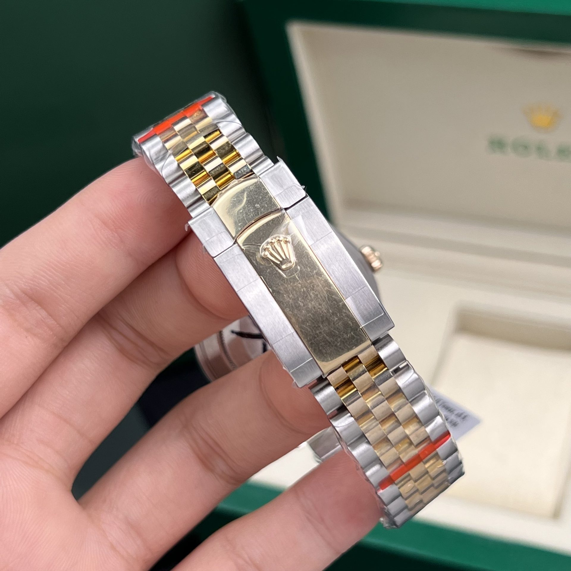 Rolex Datejust SS/YG Plated MOP Dial CZ Diamonds 41mm Jub Super Clone