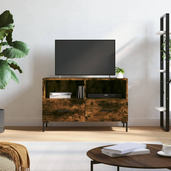 Szafka Pod Telewizor Stolik Półka Szafka RTV Brązowa 80x36x50 cm