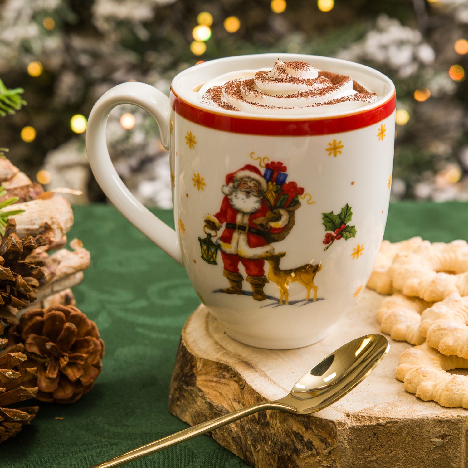 Tazza mug natalizia Babbo Natale 440 ml porcellana