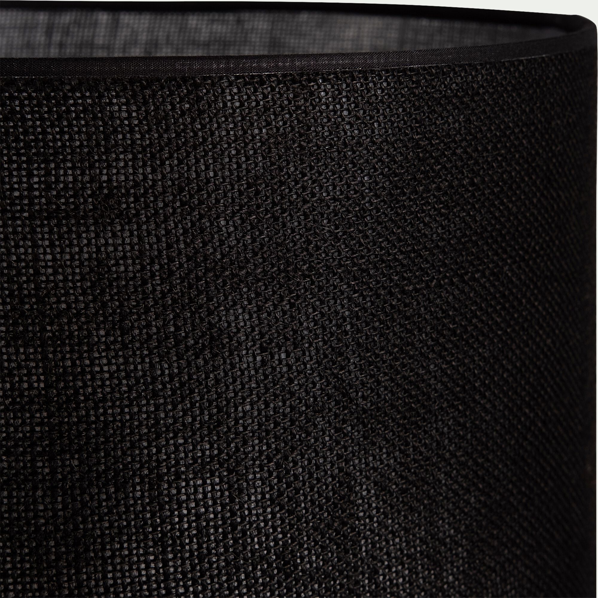 AGATHA - Abat-jour cylindrique en jute D32cm - noir