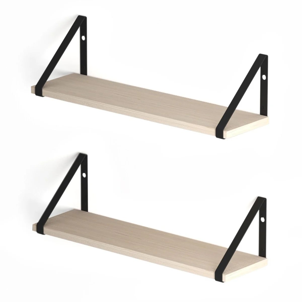 Wallniture Ponza 17 Wood Floating Shelves for Wall, Rustic Decor (Set of 2)