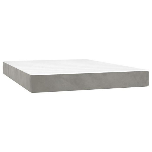 347808 vidaXL Matelas de lit à ressorts ensachés Gris clair 140x200 cm epaisseur 20 cm