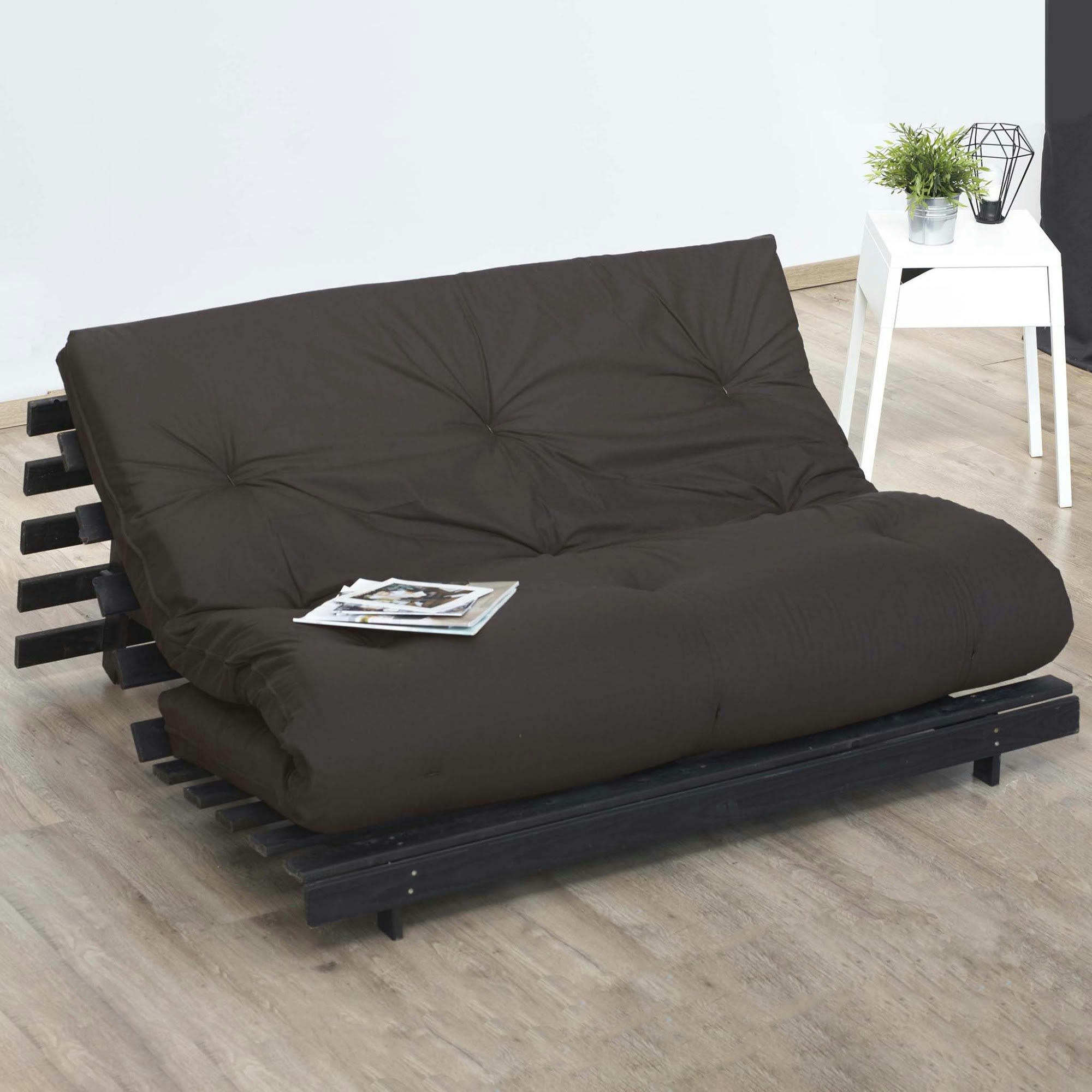 FUTON LATEX - Matelas futon Latex Chocolat 90x190
